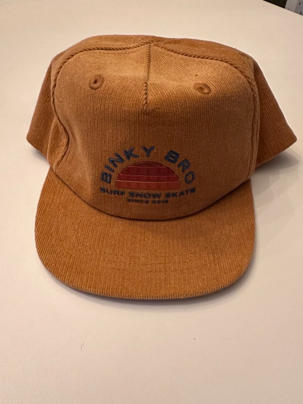 Binky Bro Toddler Corduroy Snapback Hat Brown Retro Sunset